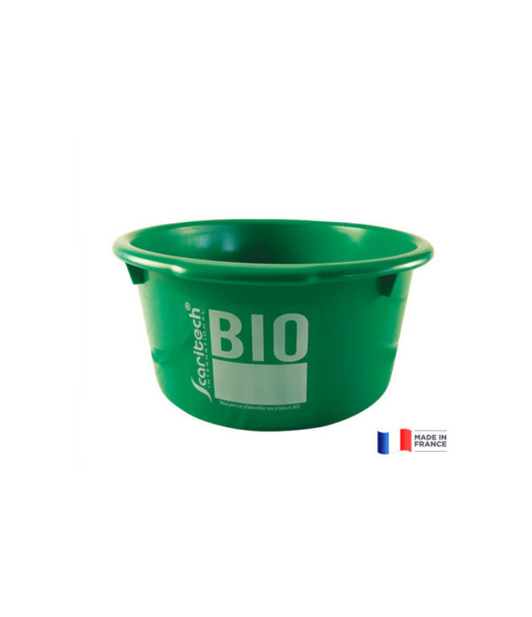 Bac rond 19L vert logo BIO